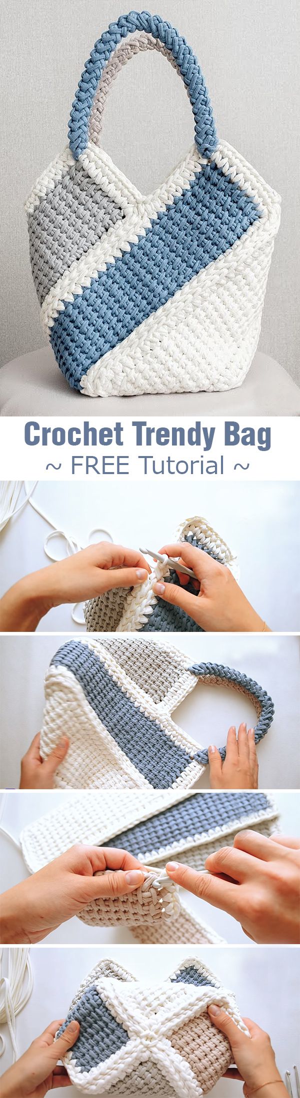 Crochet Trendy Bag HandBag