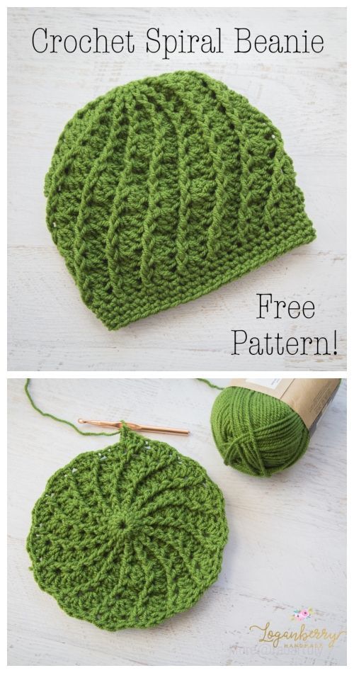 Crochet Twist Top Beanie Hat Pattern