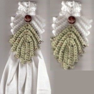 Crochet Venetian Leaf Towel Topper