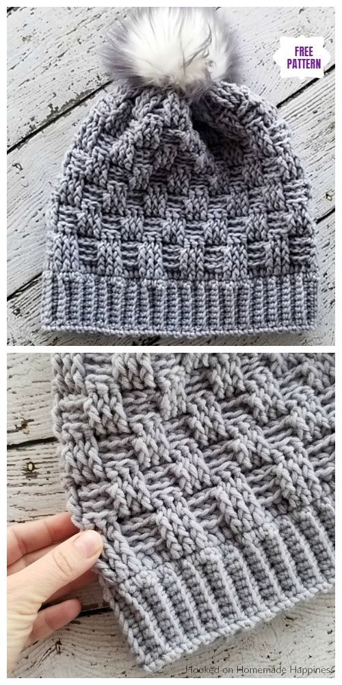 Crochet Woven Beanie Hat Free Crochet Patterns