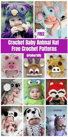 DIY Crochet Baby Animal Hat Patterns