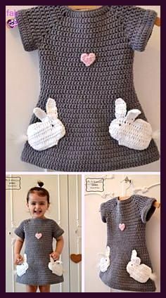 DIY Häkeln Bienenstock Baby Kleid und Hut - kostenlose Muster - #Baby #Bienenst...