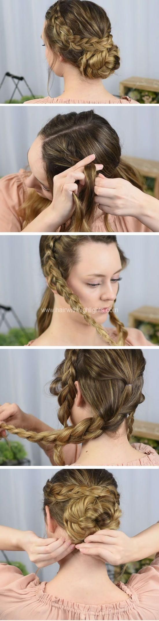 Dutch braided up-do | Fast DIY Prom Hairstyles for Medium H  #styles #braided #medical #netherlands - Site Today