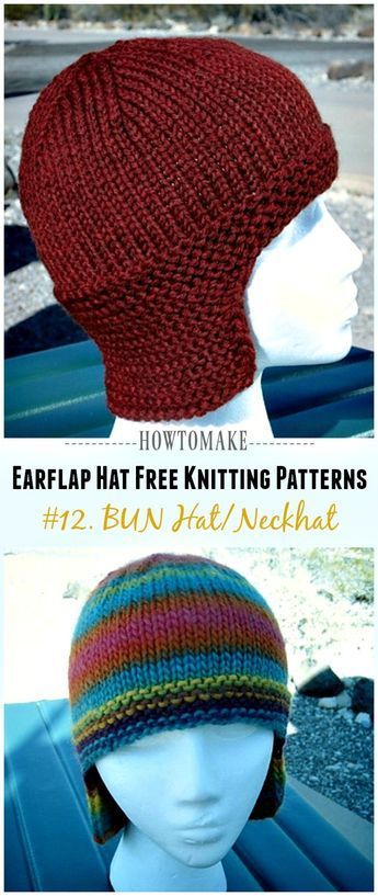 Earflap Hat Free Knitting Patterns – Crochet