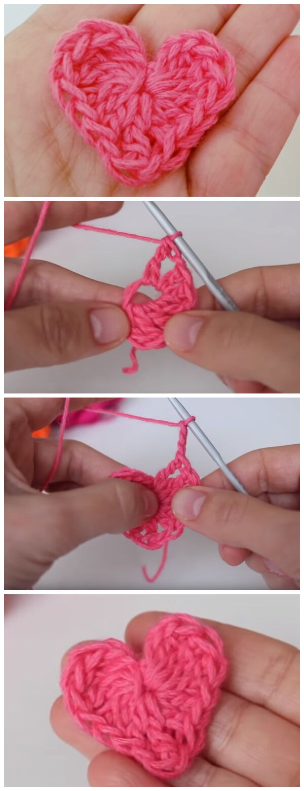 Easy Crochet Hearts - 3 Sizes - Learn to Crochet