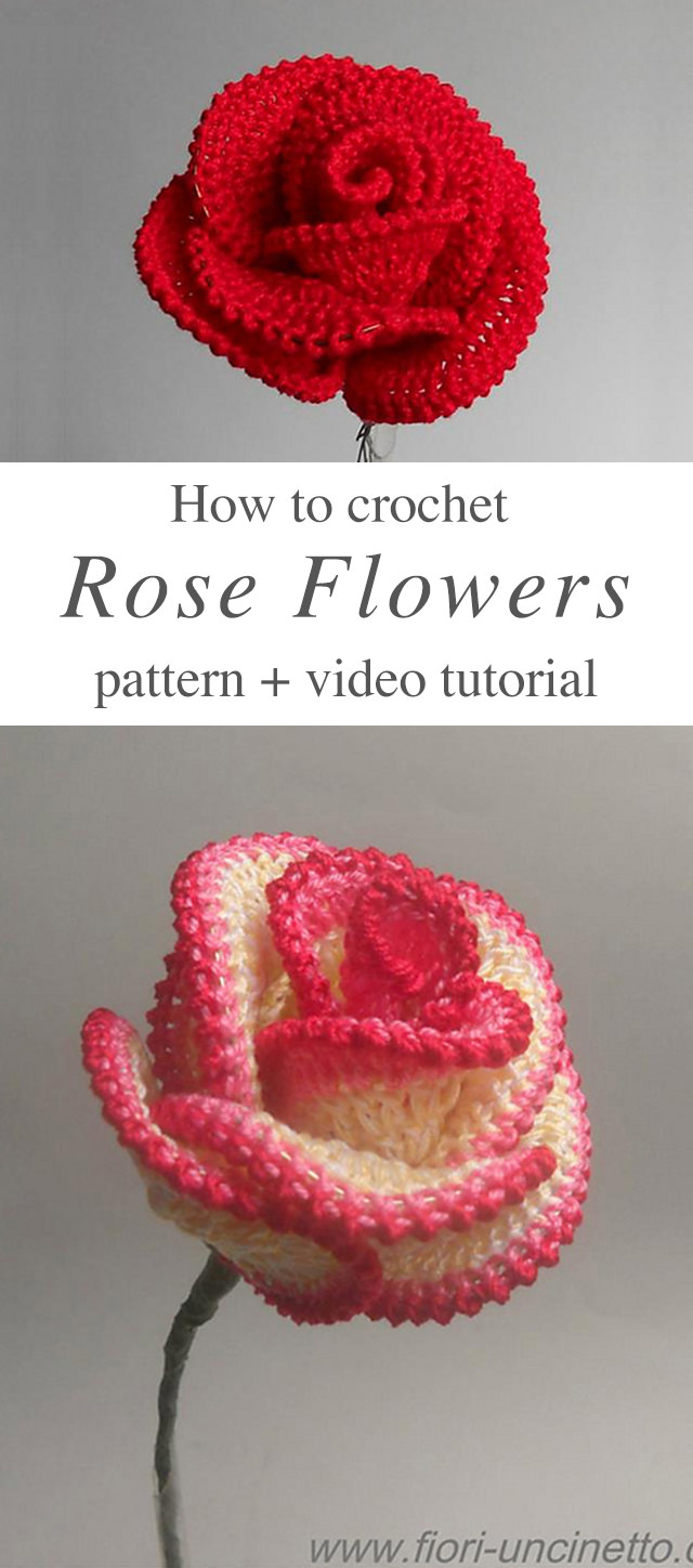 Easy Crochet Rose Flower Pattern