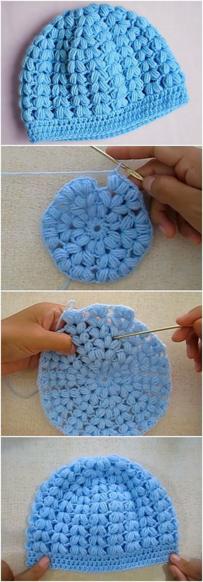Easy Crocheted Head Beanie Design