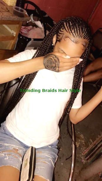 Easy & Trending Braids Hair Style Ideas #briadshair #longboxbraids Easy & Trendi…