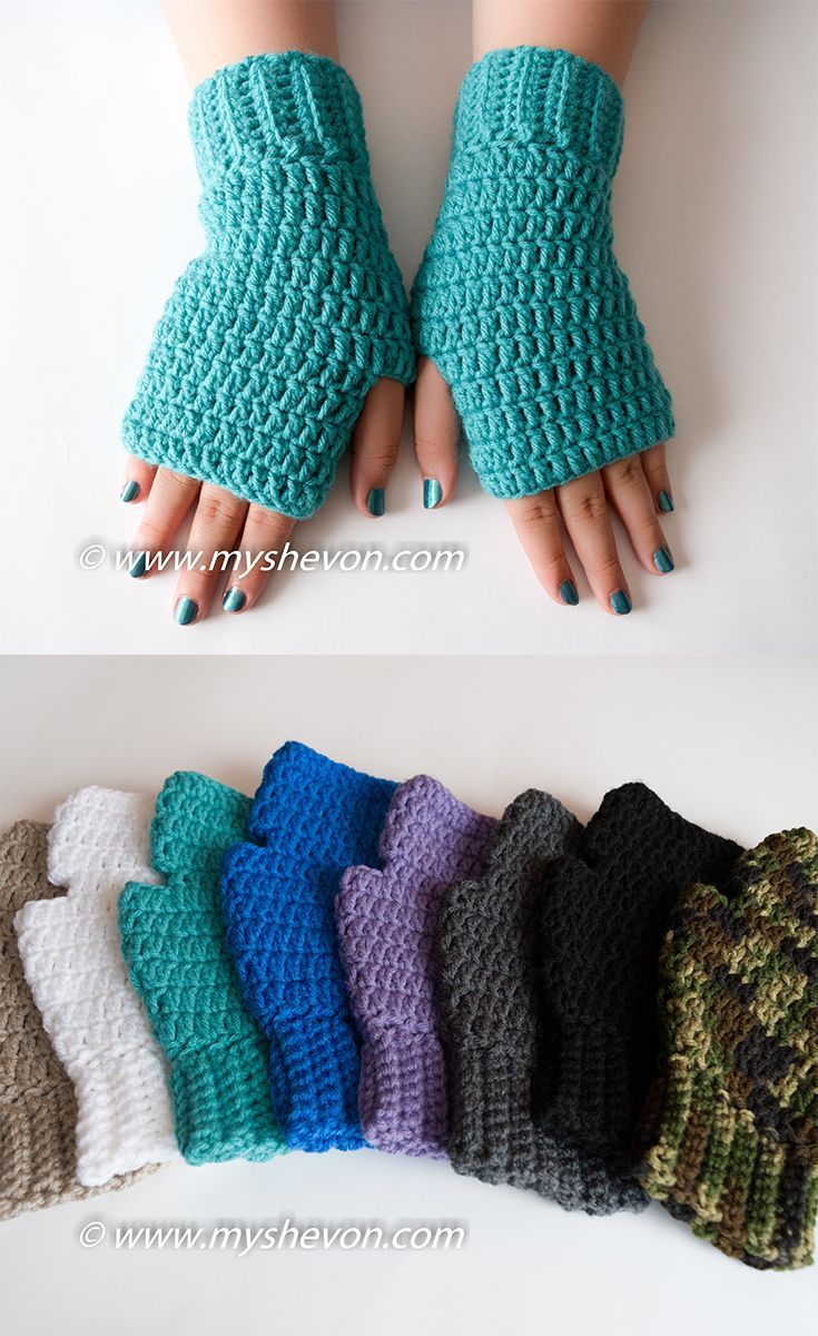 Easy fingerless gloves – free pattern