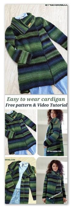 Easy to wear cardigan. Free crochet pattern
