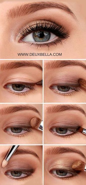 Ein einfaches natürliches Augen-Makeup, das jeder tun kann. Schritt für Schritt Augen-Make-up-Anleitung. Diese Seite