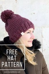 Einfaches Anfänger-Hut-Muster | Die Sofia | Kostenlose Strickmuster | Handliches kleines ich