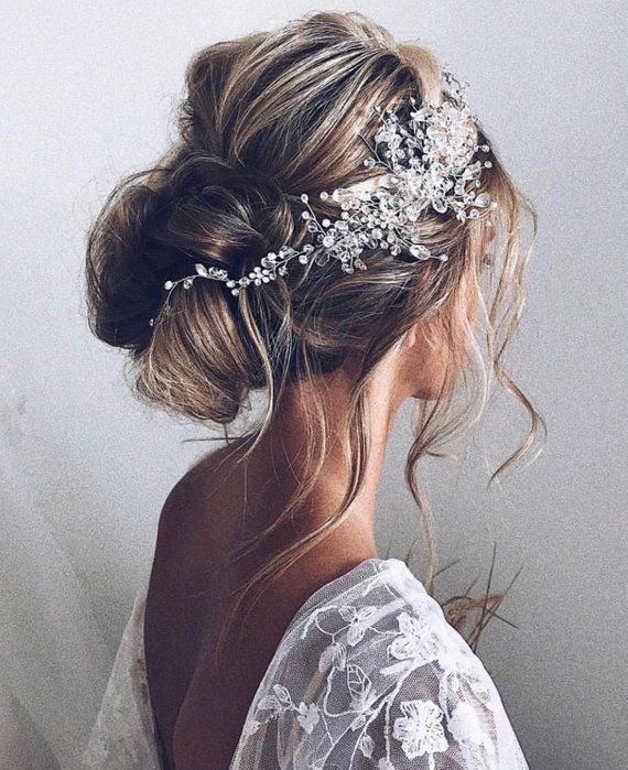 Eleanor, Handmade crystal hairpiece birdal headpiece, hair vine, bridal hair accessories, bridal headband hair jewelry hair adornment