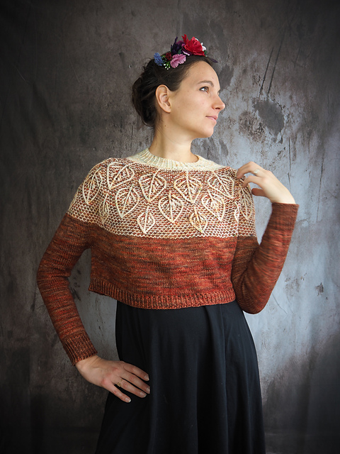Enchanted forest jumper pattern by Knits with chocolat