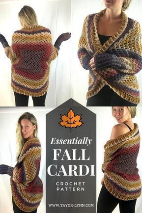 Essentially Fall Cardigan Crochet pattern by Taylor Lynn
