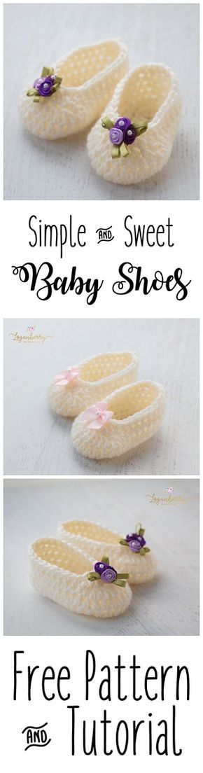 FREE Baby Shoes crochet pattern – Pinned by intheloopcrafts.b…