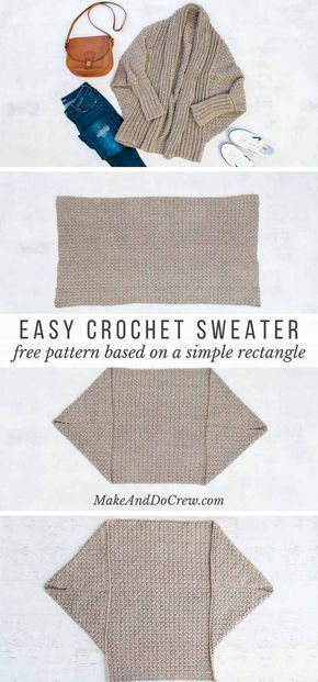 Free Beginner Crochet Sweater Pattern + Tutorial - Flowy Cardigan - Crochet and Knitting Patterns