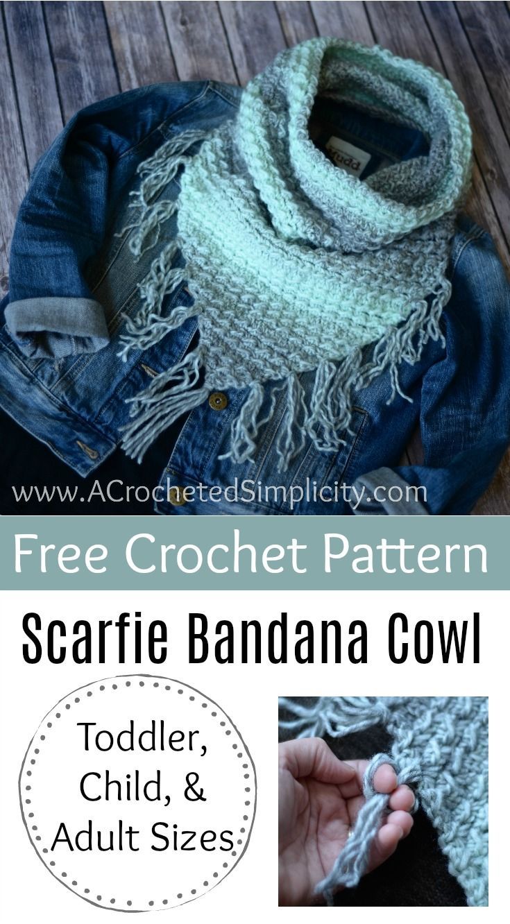 Free Crochet Pattern - Scarfie Bandana Cowl