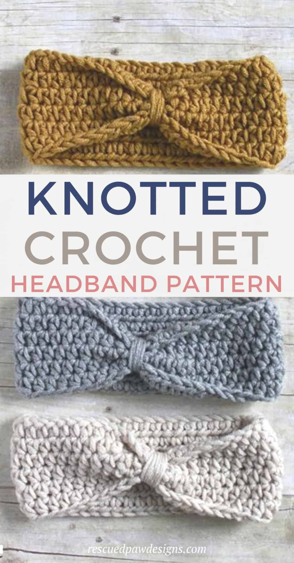 Free Knotted Headband Crochet Pattern – Rescued Paw Designs