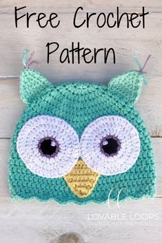 Free Owl Hat Crochet Pattern