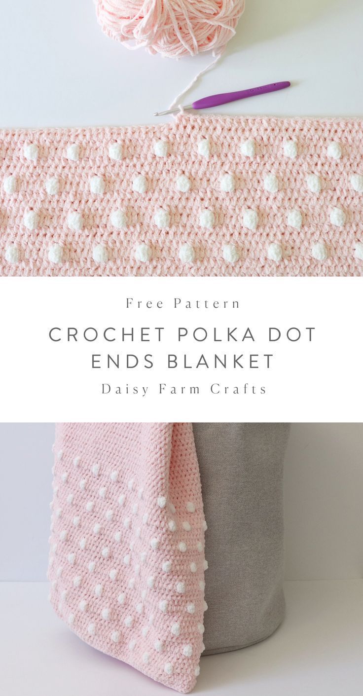 Free Pattern - Crochet Polka Dot Ends Blanket