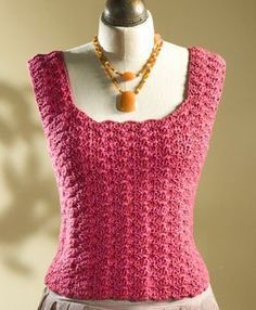 [Free Pattern] This Shell-Stitch Tank Top Is Elegant And Perfect For A Starter Project