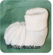 Free knitted baby booties pattern, unusual knitted slippers pattern