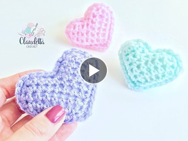 GANZ EINFACHES 3D Herz häkeln / super für Anfänger geeignet - Crochet Wearables