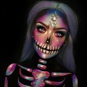 Galaxy schädel halloween make-up körper malerei kunst idee von @typical_white_girl_s …