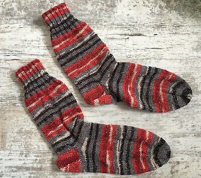 Gestrickte Socken Gr. 40-42 *handmade* mit Glitzerfaden  | eBay