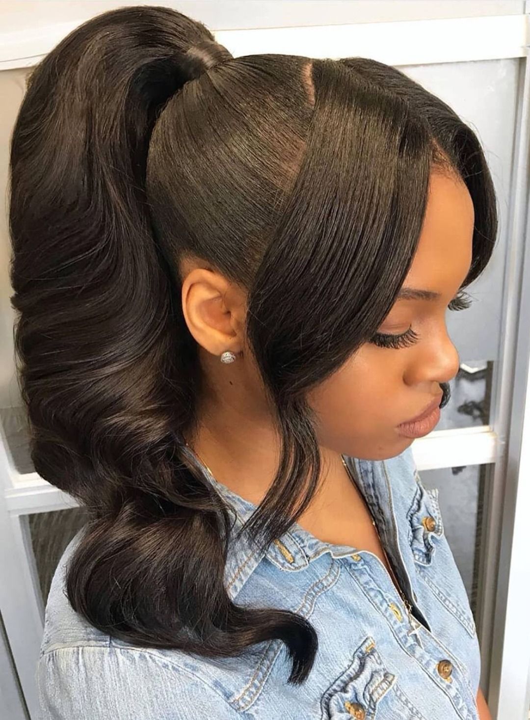 Gorgeous high ponytail 🔥😍who wanna rock it?🤗