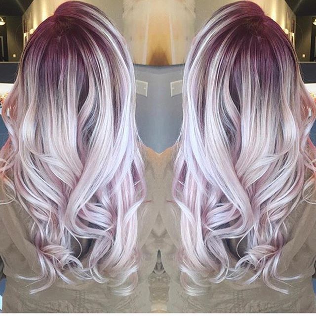 Gorgeous purple pink hair color and beautiful style by @rachelcskipper #hotonbe