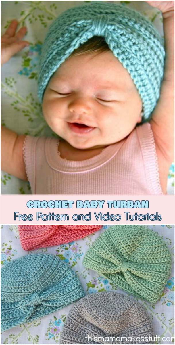 Häkeln Sie Baby Turban [Free Pattern and Video Tutorials]