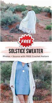 Häkeln Sie Solstice Sweater kostenlose Muster – einfach häkeln Pullover Muster für Anfänger ….