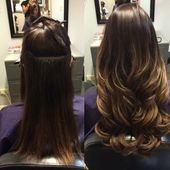 Hair extensions before and after | Glam Seamless Hair Extensions #after #before …