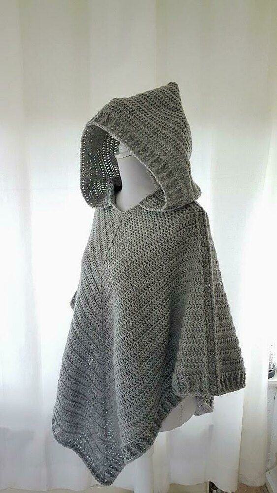Hooded Poncho Crochet pattern by Frisian Knitting
