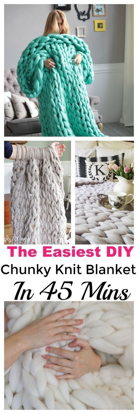 How to Make a Chunky Knitted Blanket: Knitting Blankets with Arms or Needles
