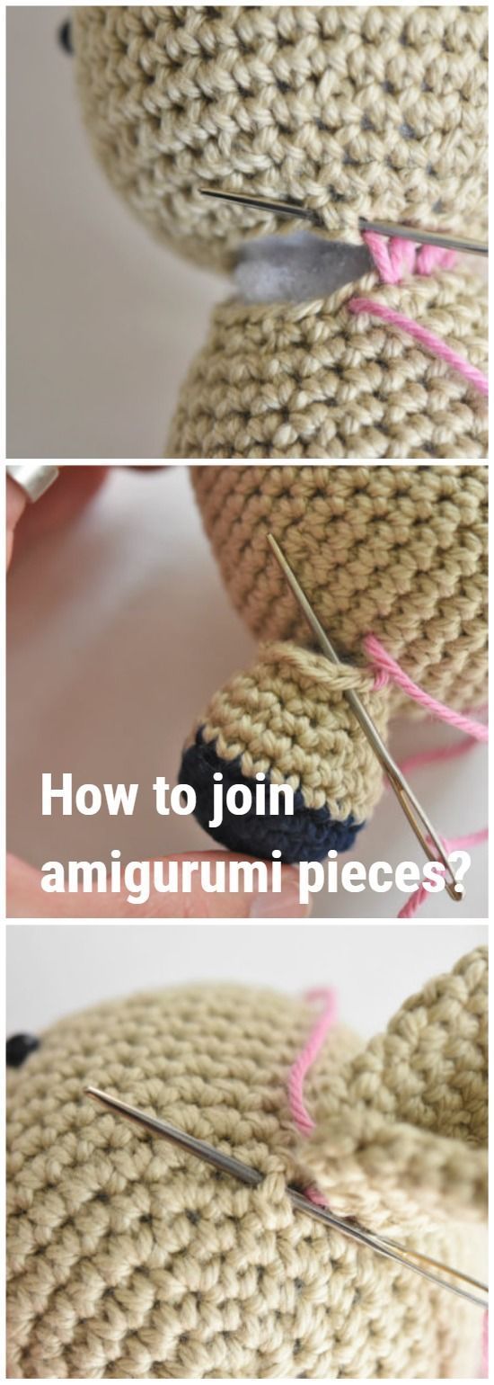 How to join amigurumi pieces