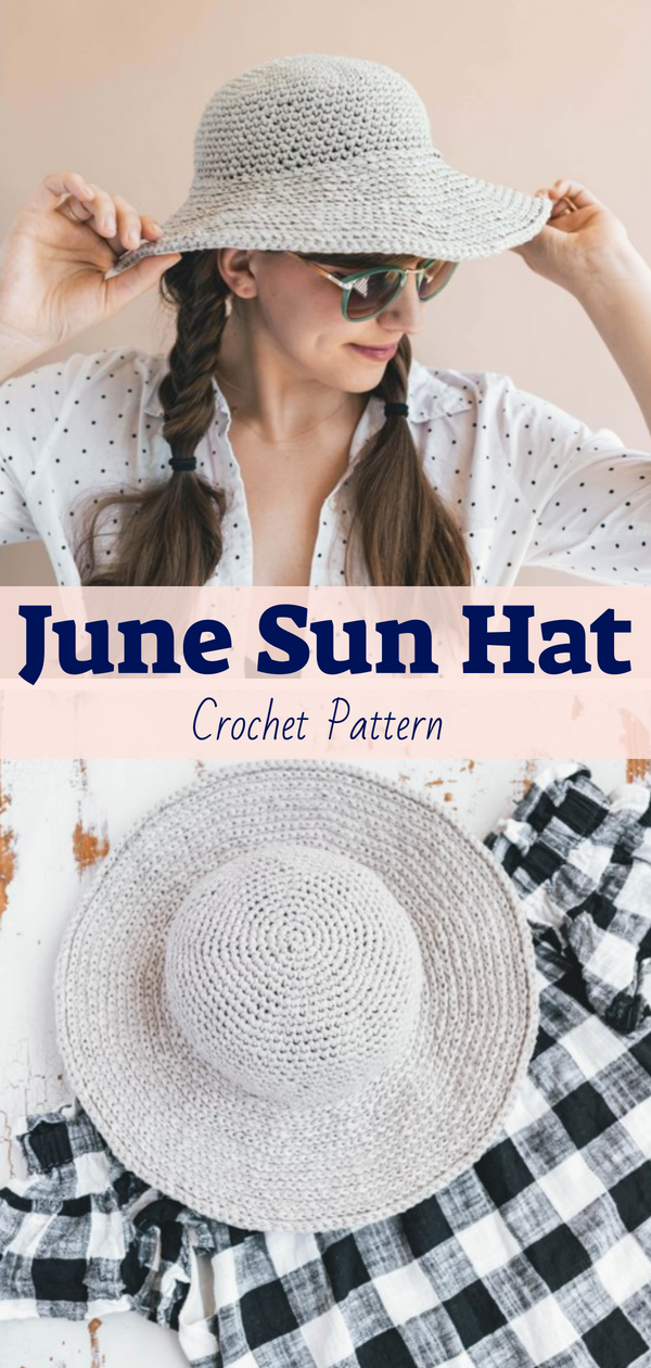 June Sun Hat Crochet pattern by Ashleigh Kiser | Sewrella