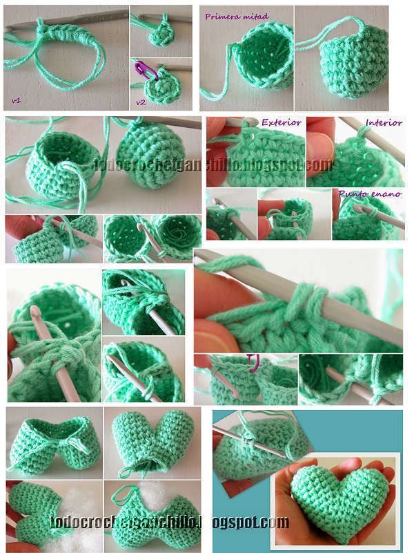 Keychain Amigurumi Heart / Tutorial | Crochet everything Free pattern and Tutorials  #amiguru...