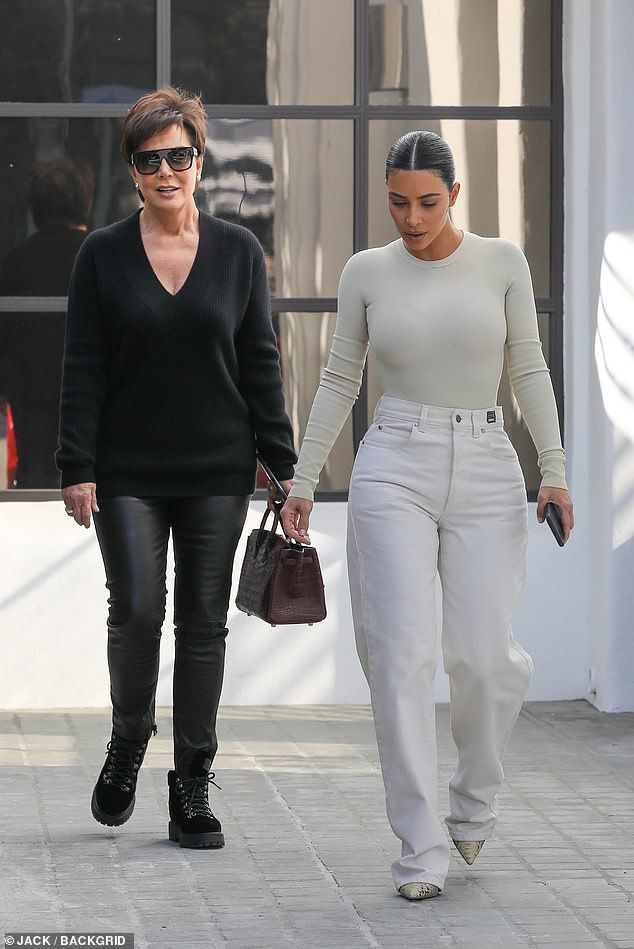 Kim Kardashian steps out with Kris Jenner is polar opposite outfits