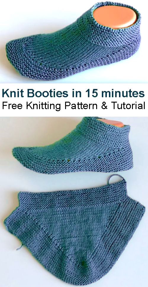 Knit Booties in 15 minutes – Tutorial