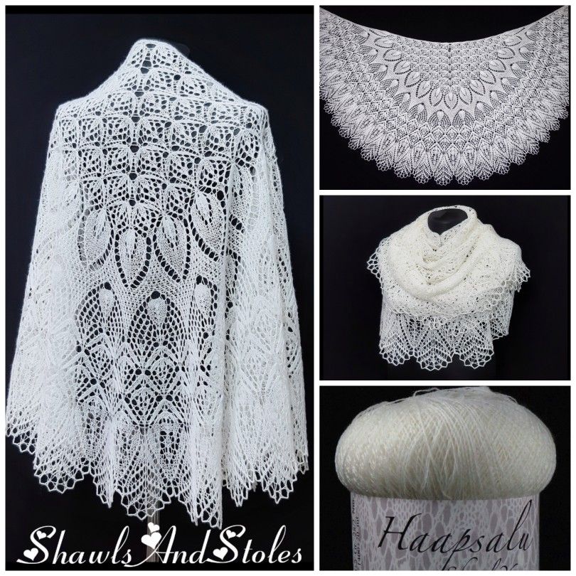 Knitted shawl handmade FOR SALE