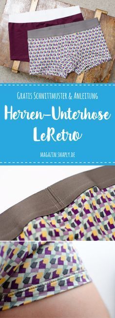 Kostenloses Schnittmuster: Herren-Unterhose "LeRetro"