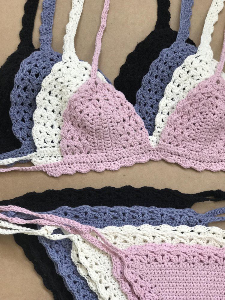 Lace Bikini Bralette Set Crochet pattern by Deborah O’Leary
