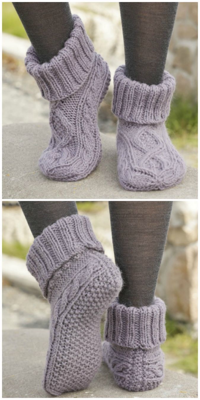 Ladies Knitted Slipper Boots Free Patterns You’ll Adore | The WHOot