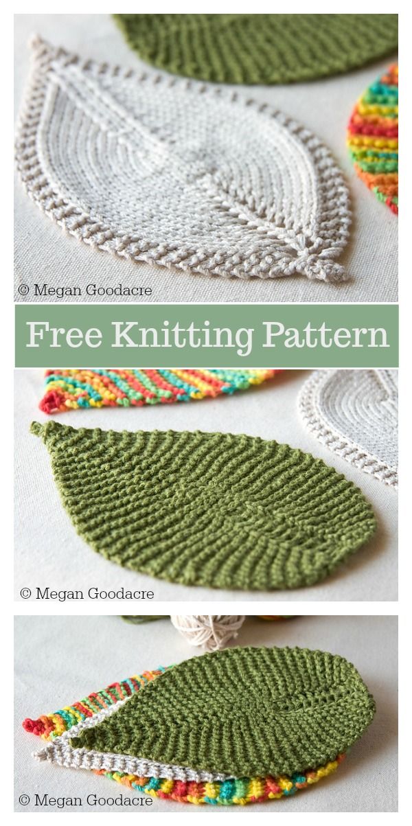 Leafy Washcloth Free Knitting Pattern