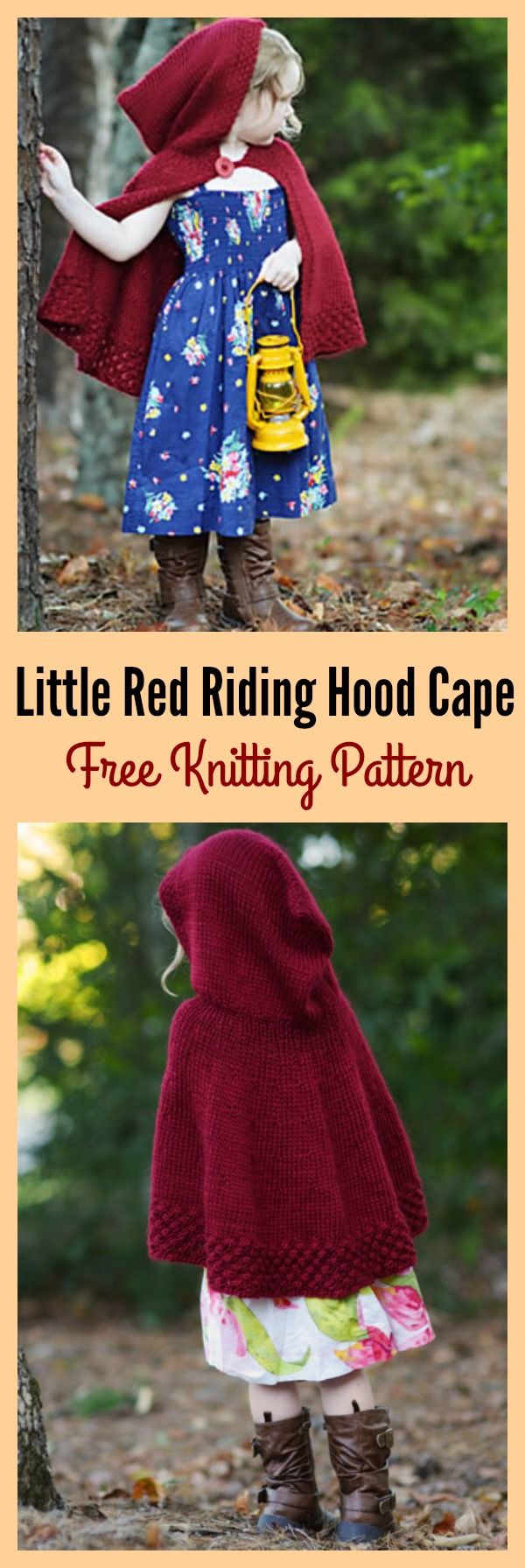 Little Red Riding Hood Cape Free Knitting Pattern