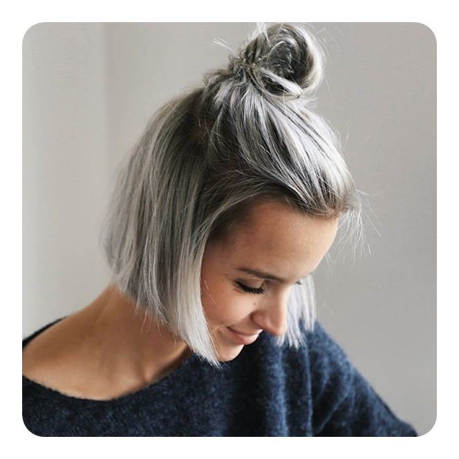 Look beautiful and elegant even with grey hair styles