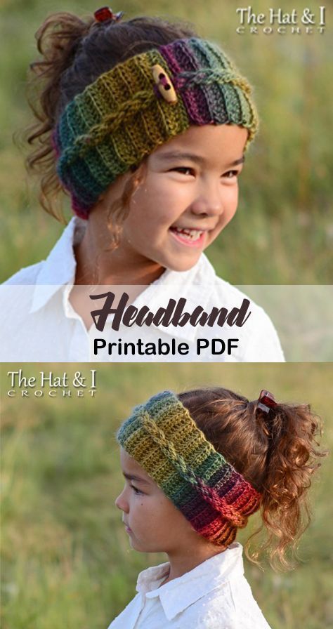 Make a cozy headband. headband crochet pattern- ear warmer crochet pattern pdf -... - Hetty J.